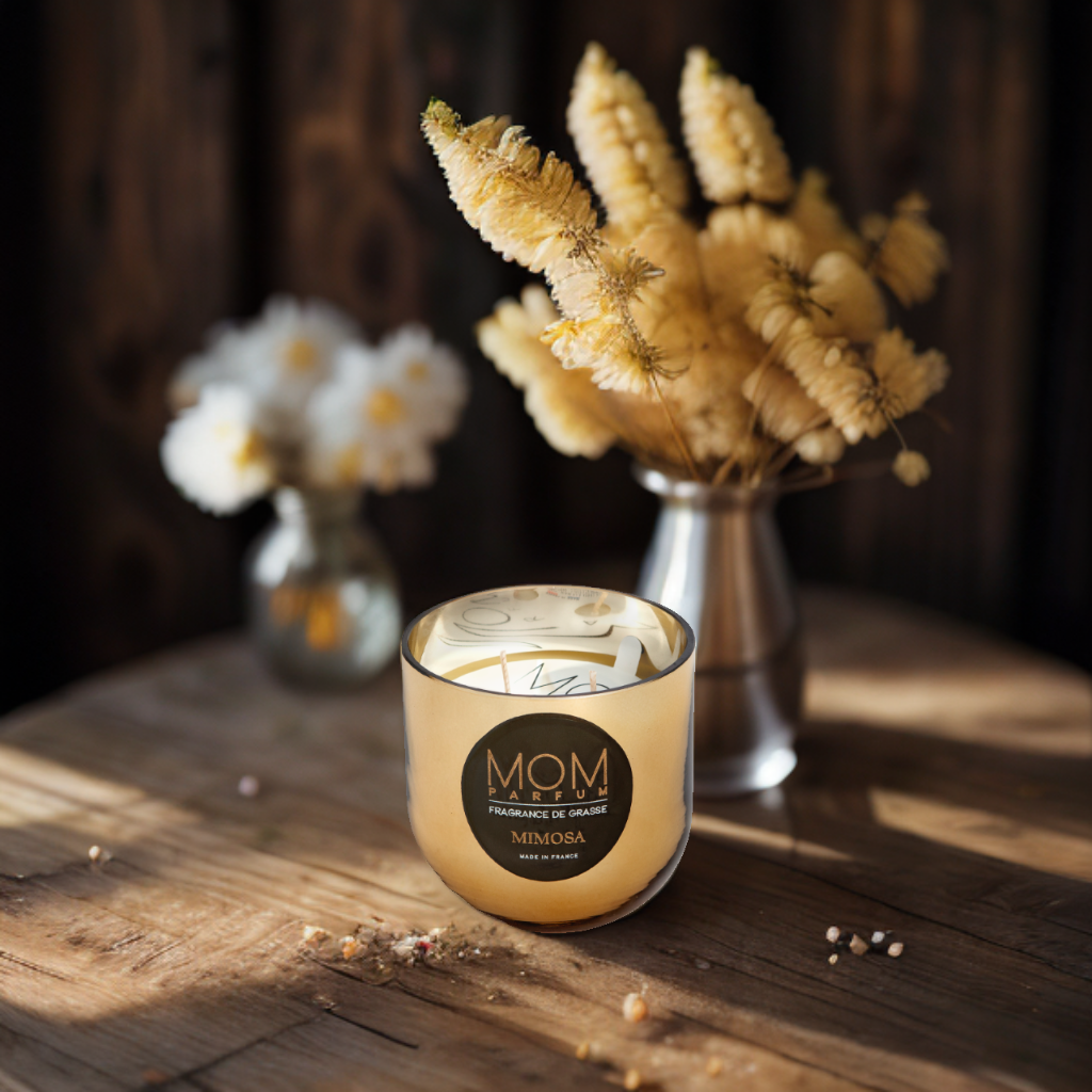 BOUGIE PARFUMÉE MAJESTUEUSE MIMOSA TAILLE M