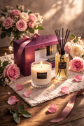Coffret Cadeau Mom Parfum Édtion Jardin Secret collection bougie Éternel et diffuseur